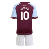 Aston Villa Emiliano Buendia #10 Domáci Detský futbalový dres 2025-26 Krátky Rukáv (+ trenírky)